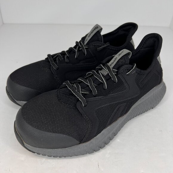 Reebok Unisex RB4064 Black Flexagon 3.0 Comp Toe Lace Up Size 5 M 7 W Work Shoes - Picture 1 of 9